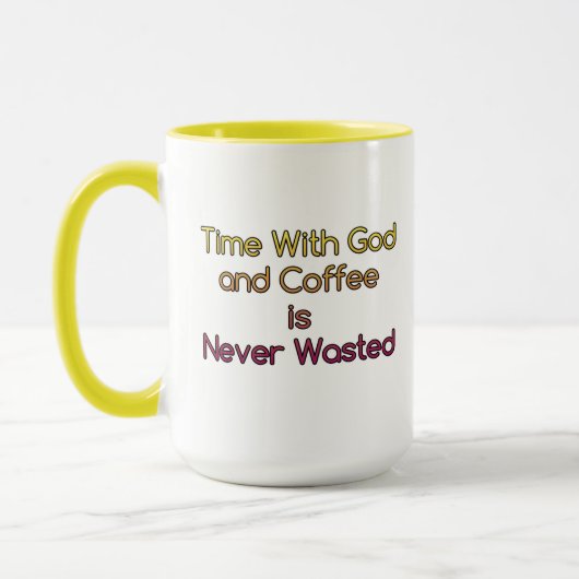 Tijd met God en koffie is nooit verspilde Mok (Links)