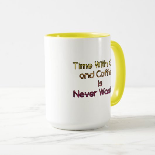 Tijd met God en koffie is nooit verspilde Mok (Voorkant rechts)