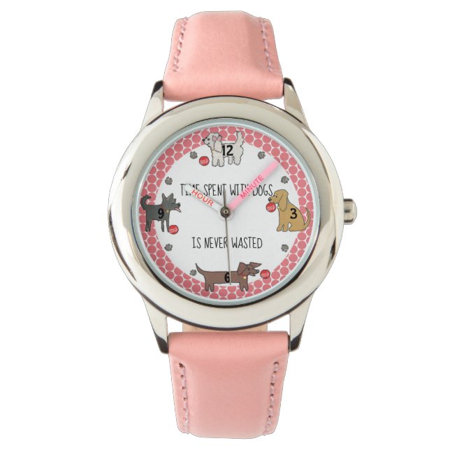 Tijd met honden nooit verspild Hondenliefhebber Ki Horloge (Voorkant)