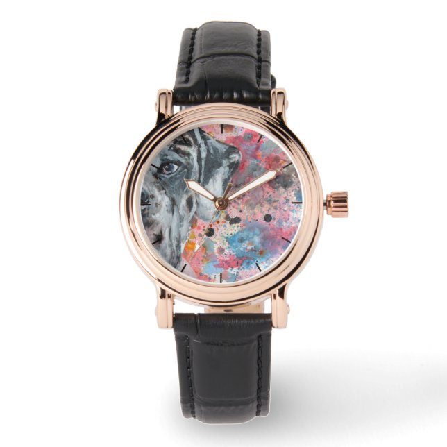 Tijd met je Great Dane Horloge (Voorkant)