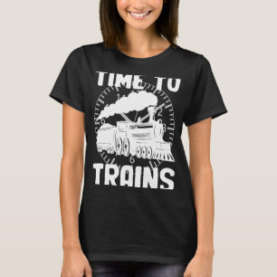 Tijd naar treinen t-shirt