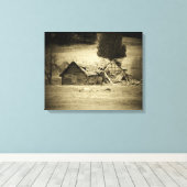 Tijd neemt het is Toll by djoneill Canvas Afdruk (Insitu (Houten vloer))