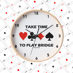 Tijd nemen om Bridge af te spelen (vier kaarteenhe Ronde Klok