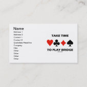 Tijd nemen om Bridge af te spelen (vier kaarteenhe Visitekaartje (Voorkant)