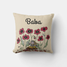 Tijd nemen om de papavers Baba te rooien Kussen