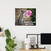 Tijd nemen om het Rozen Poster te roken (Thuiskantoor)