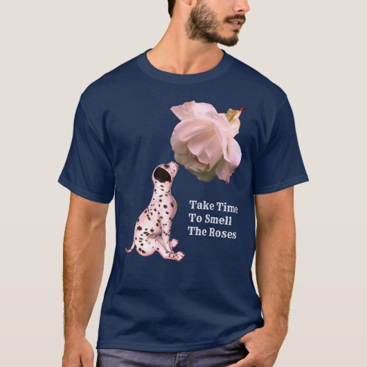 Tijd nemen om Rozen te ruiken Inspirerend Roos T-shirt (Voorkant)