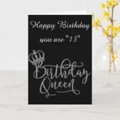 TIJD OM "13e" TIENERKONINGIN Kaart TE VIEREN (Gele Bloem)