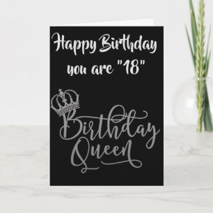 TIJD OM "18e" VERJAARDAG QUEEN Kaart TE VIEREN