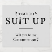 Tijd om aan te passen bruiloft partij voorstel likeurfles etiket (Enkel label)