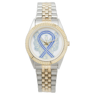 Tijd om ALS Bewustmaking Ribbon Angel Watts te hop Horloge