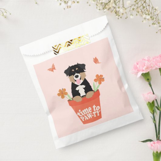 Tijd om Australian Shepherd Dog te betalen Bedankzakje (Gezegeld)