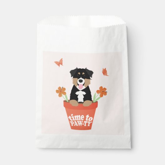 Tijd om Australian Shepherd Dog te betalen Bedankzakje (Voorkant)