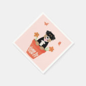 Tijd om Australian Shepherd Dog te betalen Servet (Hoek)