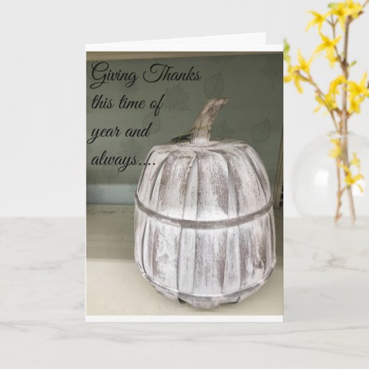 TIJD OM BEDANKT TE GEVEN VOOR THANKSGIVING "U" KAART (Gele Bloem)