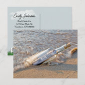 Tijd om bericht op het strand te verkopen briefkaart (Voorkant / Achterkant)