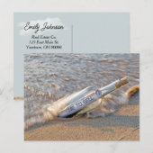 Tijd om bericht te verkopen op strand briefkaart (Voorkant / Achterkant)