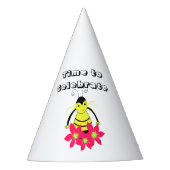 Tijd om bijen met bloemen te vieren feesthoedjes (Voorkant)