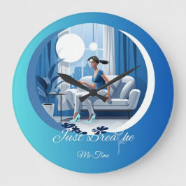 Tijd om blauw te ademen grote klok