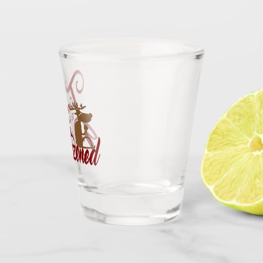 Tijd om Blitzened drink rendieren te krijgen Shot Glas (Rechts)