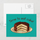 Tijd om Cake te eten Briefkaart (Voorkant / Achterkant)