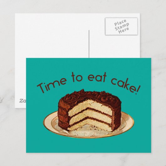 Tijd om Cake te eten Briefkaart (Voorkant / Achterkant)