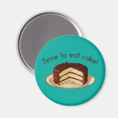 Tijd om cake te eten magneet (Voorkant / Achterkant)