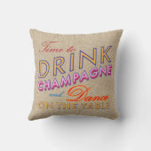 Tijd om Champagne Beach Sand OutdoorPillow te Drin Buitenkussen (Achterkant)