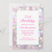 Tijd om Champagne Birthday Drink uit te nodigen Kaart (Achterkant)