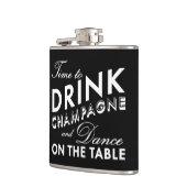 Tijd om Champagne Black Flask te Drinken Heupfles (Links)