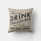 Tijd om Champagne en Dance Outdoor Pillow te Drink Buitenkussen (Achterkant)