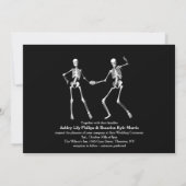 Tijd om Champagne Halloween Wedding Invite te Drin Kaart (Achterkant)