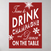 Tijd om Champagne Holiday Poster te Drinken (Voorkant)