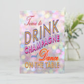 Tijd om Champagne in de Vakantie van de Kleur te D Kaart (Staand voorkant)