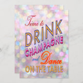 Tijd om Champagne in de Vakantie van de Kleur te D Kaart (Voorkant / Achterkant)