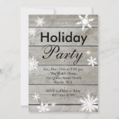 Tijd om Champagne op Barn Board Xmas te Drinken Ui Kaart (Achterkant)