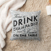 Tijd om Champagne Pillow te Drinken Kussen (Deken)