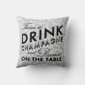 Tijd om Champagne Pillow te Drinken Kussen (Achterkant)