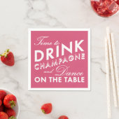 Tijd om Champagne Pink te Drinken Servet (Insitu)