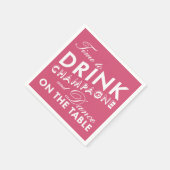 Tijd om Champagne Pink te Drinken Servet (Hoek)
