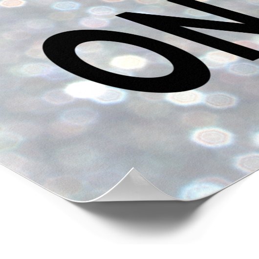 Tijd om Champagne Silver Poster te Drinken (Hoek)