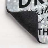 Tijd om Champagne Sparkly Silver Muismat te Drinke (Hoek)