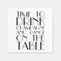 Tijd om champagne te drinken en op tafel te dansen