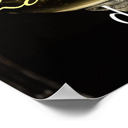 Tijd om champagne te drinken en te dansen op tafel poster (Hoek)