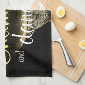 Tijd om champagne te drinken en te dansen op tafel theedoek (Quarter Fold)