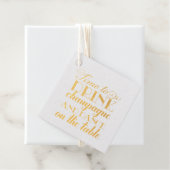 Tijd om champagne te drinken Gouden monogram Bedankjes Labels (Met doos)