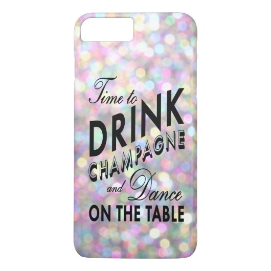 Tijd om Champagne te Drinken in roze iPhone 7 Plus Case-Mate iPhone Case (Achterkant)