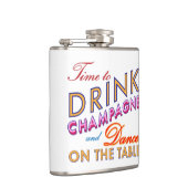 Tijd om champagne te Drinken Kleurrijke fles Heupfles (Rechts)