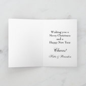 Tijd om Champagne te Drinken op Silver Holiday Car Feestdagen Kaart (Binnen)