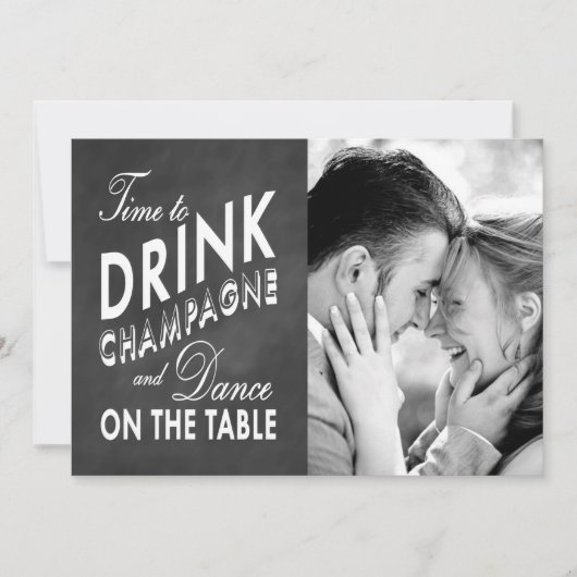 Tijd om champagne te drinken Vakantie Fotokaart Feestdagenkaart (Voorkant)